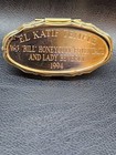 Vintage Personalized Etched Gold Tone Lipstick Holder With Mirror 