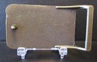John Deere Logo Ryerson Implement Nevada Ia Dealership Leather Belt Buckle Rare 