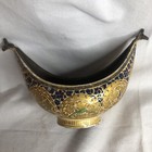 Antique Indian Boat Shaped Kashkul  beggers  Bowl 19th Century Vessel Handmade