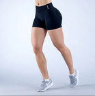 Dfyne Impact Shorts With Logo 4 5   Low Waist Seamless Shorts Scrunch Bum Dupe