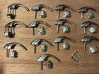 13 Vintage Mid Century Chrome Kitchen Bathroom Cabinet Door Latch Pull Handle