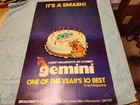 Gemini--window Card Broadway Poster--14  X 22 --good Condition