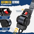 Jiimee 2 Pack Retractable 2 Inch X 10 Feet  Black With Red Stitching 