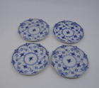Royal Copenhagen Blue Fluted Full Lace Set Of 4 Saucer Only No Cup   1035