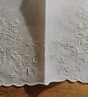 Vgt White Linen Madeira Heavily Embroidered Floral Hankie Handkerchief