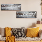 Wooden Plaque Rustic Bless This Home Wall Art  13 8 X 4 7 Inch  Gray  Living Roo