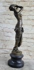 Signed Origial Aldo Vitaleh Classic Maiden Artwork Bronze Sculpture Art Decor Nr
