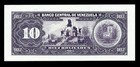 Venezuela Unc Note 10 Bolivares Bs December 1992 P-61  currency Banknote 
