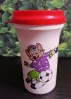 Chuck E Cheese Plastic Soccer Tumbler With Lid By Whirley 