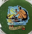 Vintage Glacier National Park Montana    arrow Maker    Glass Souvenir Ashtray