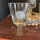Vintage Set Of 6 National Airlines Footed Cocktail Glasses Sun King Logo