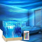Ocean Wave Aurora Projector Lamp 16 Colors Led Night Light Bedroom Rechargeable