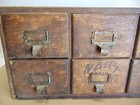 Antique 6 Draw Oak Filing Cabinet