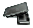 4  X 2  Rectangular Tube Plug     Black Plastic End Cap Fits 8   12 Ga     Multi   pack