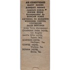 Hotel Bellerive Zephyr Room Kansas City Mo Advertising Matchbook Cover Sa9-m6