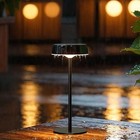 Outdoor Solar Waterproof Table Lamp For Patio  Small Cordless Battery-operated 