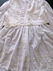2 Pc Vintage Girl   s Sundress With Jacket Eyelet Cotton synthetic Blend Size 4-5