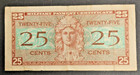 Us Military Payment Certificates 25 Cents Series 521  E08736544e  Mpc