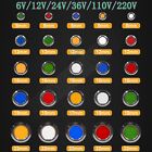 Led Metal Waterproof Pilot Panel Indicator Signal Warning Light Lamp Ac dc New