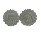 Clear Glass Votive Holders Set Diamond Pattern
