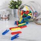 Honey-can-do Waterproof Colorful Clothespins     2 Lb  Capacity Heavy Assorted 