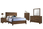 Curbside Shipping To Ky  41042 - 5pc Brown Rustic Queen Bedroom Set Qb d m n c