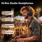 Wired Over Ear Studio Headphones 50mm Drivers 6 35mm 3 5mm Jack Dj Monitor