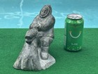 Inuit  eskimo Carved Stone Sculpture Rider W  Harness Signed Ivujivik  E91161