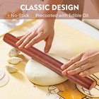 Wood Rolling Pin  15 75 Inches   Non-stick Rolling Pin For Baking  Natural Sapel