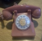 Vintage Pink Rotary Western Electric 302 H3 Rose Red Thermoplastic Phone 1950   s 
