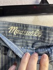 Madewell Women   s Striped Chambray Chino Shorts Blue white Cuffed Size 27