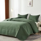 Queen Quilt Bedding Set ultrasonic Full queen Full queen 90 x96   Olive Green