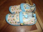 Bluey Girls Size 11 12 Water Shoes Swim Sandals Pineapples Blue Yellow