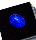 Certified Blue Star Sapphire Cabochon Oval Shape 17ct Aaa Quality Loose Gemstone