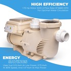 Xtremepowerus 1 75hp Variable 2-speed Pool Pump Inground 230v Timer 2  Fitting
