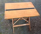 Oak Mid-century Drafting Table With Working Sliding Straight Edge  Very Rare 