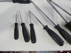 Lot Of 18 Black Handle Snap-on Screw Drivers  Flat Heads  And More