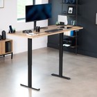 Vivo Dual Motor 71    X 30    Standing Desk  1-piece Reclaimed Wood Top  Black Frame