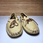 Vintage Sioux Mox Tru Stitch Deerskin Moccasins Loafers Mens 7 5 Womens 9 Usa
