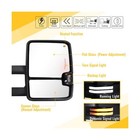 Towing Mirrors Chrome Switchback Lights Compatible With 2003-2007 Chevy Silve   