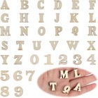 204pcs Mini Unfinished Wood Alphabet Letters Wooden Numbers Blank 0 6  Diy Set20