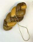 Lot Of 4 vtg  Faux fake Food Mini Christmas Ornaments fruit Pie-bread-hamburger