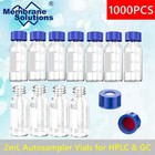 1000pcs- 119 99 Vials caps 9-425 2ml Lab Sample Vials With Red Ptfe For Hplc gc