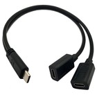 Usb C Splitter Adapter Y Cable C Male To 2 Female Cord Port Hub Charging Mac Ps5