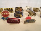 Vintage Pin Lot Lapel Humor Novelty 1980s Beer Senior Sexy Citizen Danger Blaste