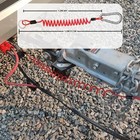 Trailer Breakaway Cable Coiled Safety Straps Tow Vehicle