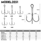 20pcs 4x Fishing Hooks High-carbon Steel Ultra-sharp Treble Hook Size 6 0 -10 0 