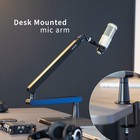 Vivo Clamp-on Low Profile Height Adjustable Heavy Duty Microphone Desk Mount