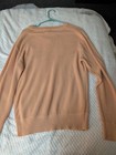 Dockers Men s Orange Cotton Knit V-neck Pullover Sweater M Long Sleeve