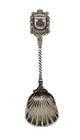 Vintage Sao Paulo Brazil 900 Silver Coat Of Arms Crest Scalloped Souvenir Spoon